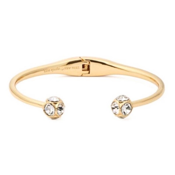 Kate Spade Lady Marmalade Gold Bangle Crystal Bracelet - Picture 4 of 6